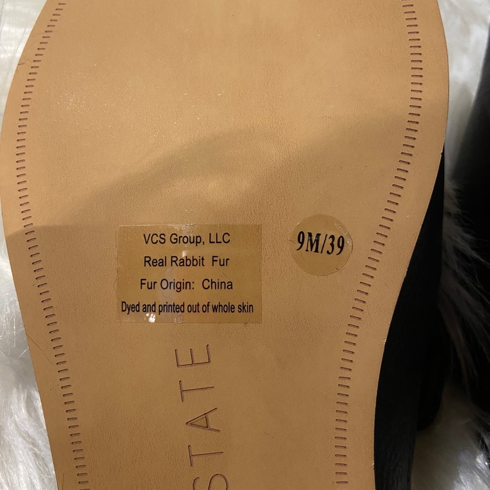 1.STATE Leather Slip-On With Dyed Rabbit Fur - Picture 6 of 6